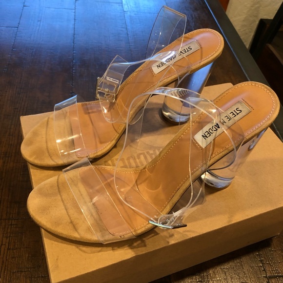 SOLD Steve Madden Clear Dress Sandal/Heel - Picture 5 of 5
